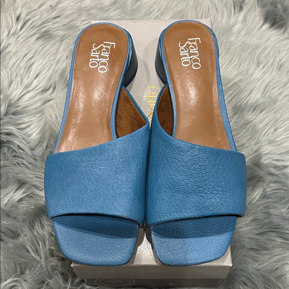 Franco Sarto Women's Blue Mules